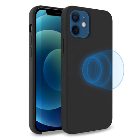 Olixar iPhone 12 MagSafe Compatible Silicone Case - Black