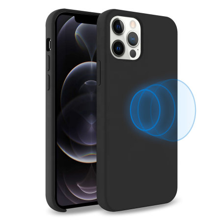 Olixar iPhone 12 Pro MagSafe Compatible Silicone Case - Black