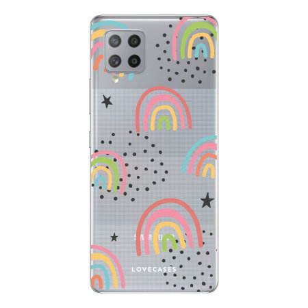 Lovecases Samsung Galaxy A42 5G Gel Case - Abstract Rainbow
