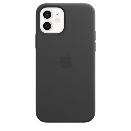 Official Apple iPhone 12 Genuine Leather Case with MagSafe - Black