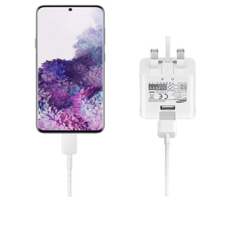 Official Samsung Galaxy S20 Fast Charger & USB-C Cable - White