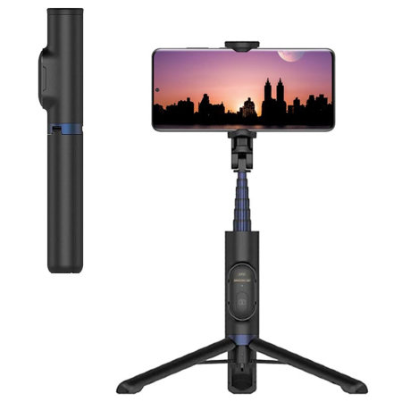 K-S-Trade Compatible avec Samsung Galaxy A21s Selfie Bâton Selfie-Stick Bouton Nappe Monopod Perche Selfie Extensible Compatible avec Samsung Galaxy A21s Noir 