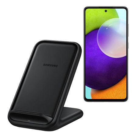 Official Samsung Black Wireless Fast Charging Stand & Wireless Adapter 15W - For Samsung Galaxy A52