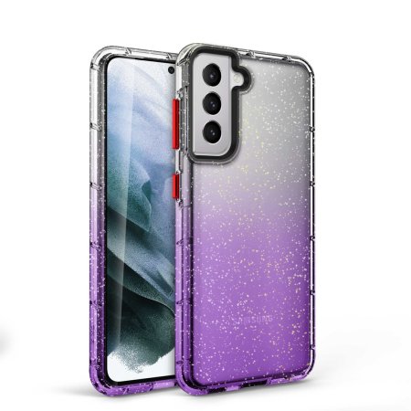 Zizo Surge Series Samsung Galaxy S21 Slim Case - Purple Glitter