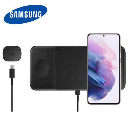 gift Skygge Kontoret Official Samsung Black Wireless Trio Charger - For Samsung Galaxy S21