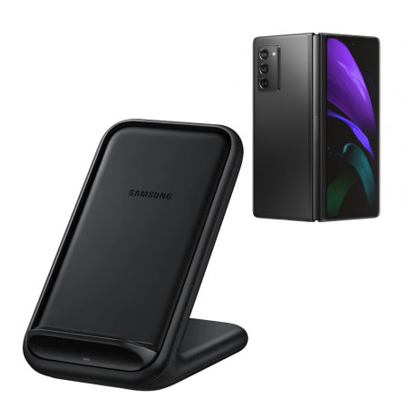 Official Samsung Galaxy Z Fold 2 5G Wireless Fast Charging Stand EU Plug 15W - Black