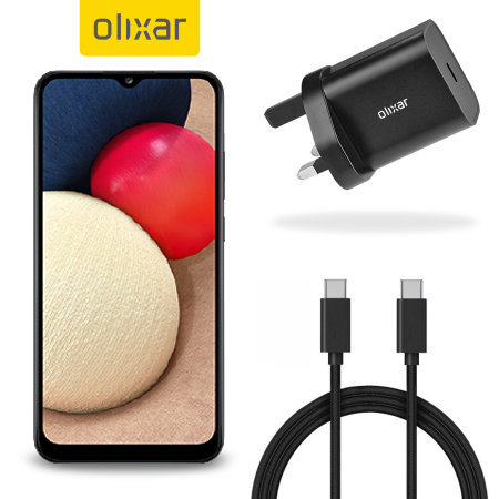 Olixar Samsung A02s 20W USB-C PD Fast Charger & 1.5m USB-C Cable