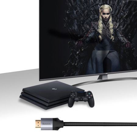bandera enfocar cortador Baseus Extra Long Braided HDMI Cable for PS4 / PS4 Pro - 3m - Grey