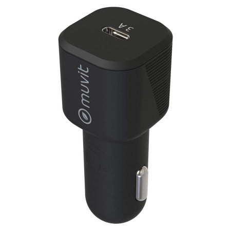 Muvit For Change Eco-Friendly 18W USB-C Fast Car Charger - Black