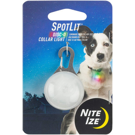 Nite Ize SpotLit Flash or Glow Multicolour LED Dog Collar Light