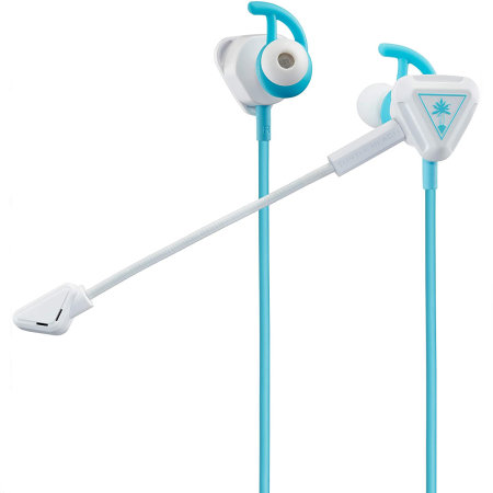 Turtle Beach Battle Bud In Ear 3.5mm Wired Gaming Headset- White /Teal