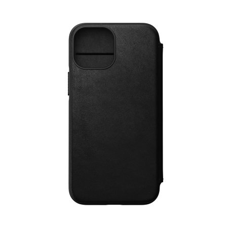 Nomad Horween Leather Modern Folio Black Case - For iPhone 13 Mini