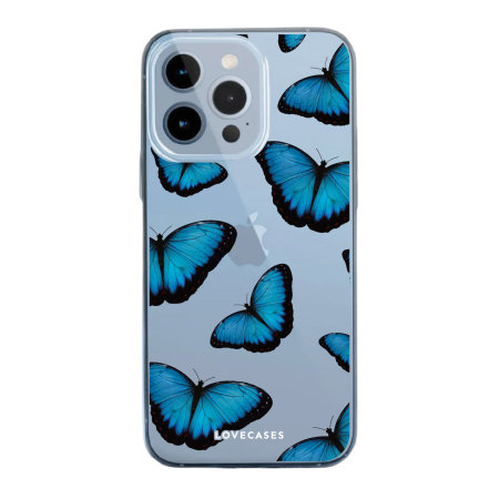 LoveCases Gel Blue Butterfly Case - For iPhone 13 Pro