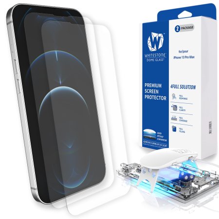 Whitestone Dome Glass Screen Protector Twin Pack - For iPhone 13 Pro Max