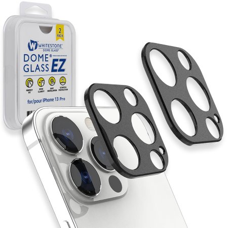 Whitestone Dome EZ 2 Pack Camera Protectors - For iPhone 13 Pro