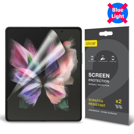 Olixar Samsung Z Fold 3 Anti-Blue Light Film Screen Protector - 2 Pack