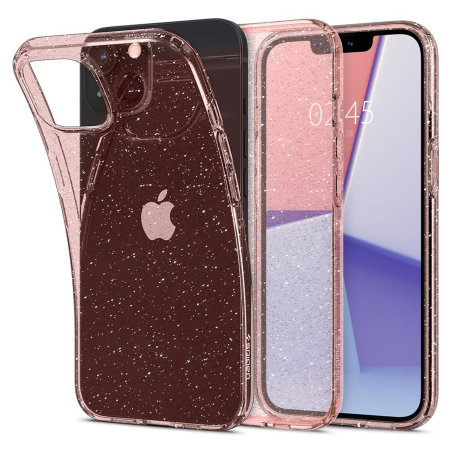 Spigen Liquid Crystal Ultra-Thin Rose Gold Case - For Apple iPhone 13