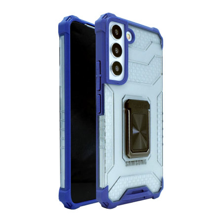 Olixar Magnetic Ring Stand Case - Blue - For Samsung Galaxy S22