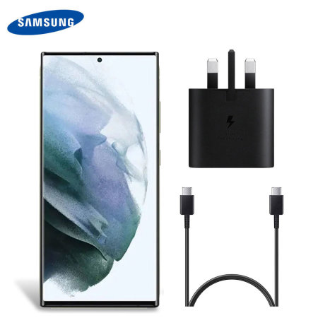 Official Samsung Super Fast 25W Charger & 1m USB-C Cable - For Samsung Galaxy S22 Ultra
