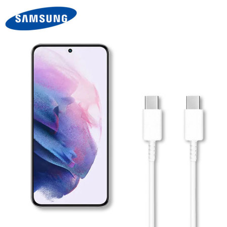 Official Samsung 1m White USB-C to USB-C PD Cable - For Samsung Galaxy S22 Plus