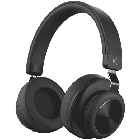 Ksix Retro Wireless On-Ear Cushioned Headphones - Black