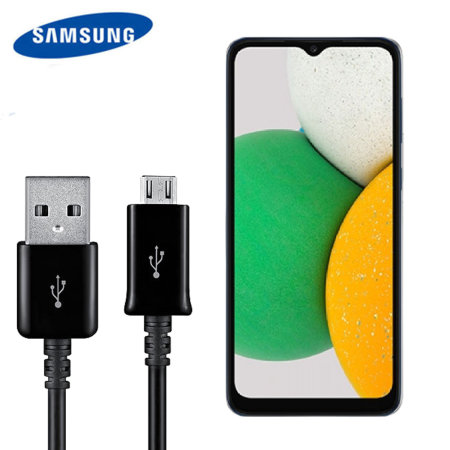 Official Samsung Galaxy A03 Core 1m Micro-USB Charging Cable - Black