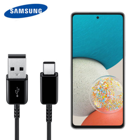 Official USB-C 1.5m Black Charging Cable  - For Samsung Galaxy A53 5G