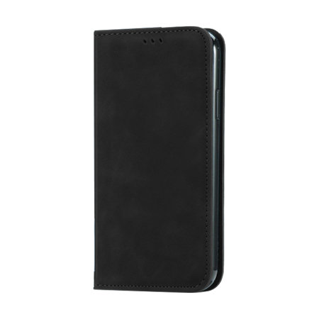 Olixar Genuine Leather Wallet Stand Black Case - For Samsung Galaxy S22