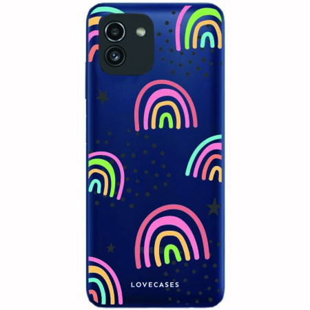 LoveCases Samsung Galaxy A03 Gel Case - Abstract Rainbow
