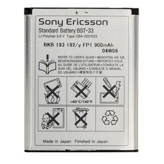 BST Batterie Battery Akku Sony Sony Ericson BST33 BST 33 Pour Le Satio 