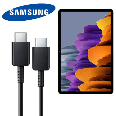 Biblioteca troncal barbería calcetines Official Samsung Black USB-C to C Power Cable 1m - For Samsung Galaxy Tab  S8 Plus