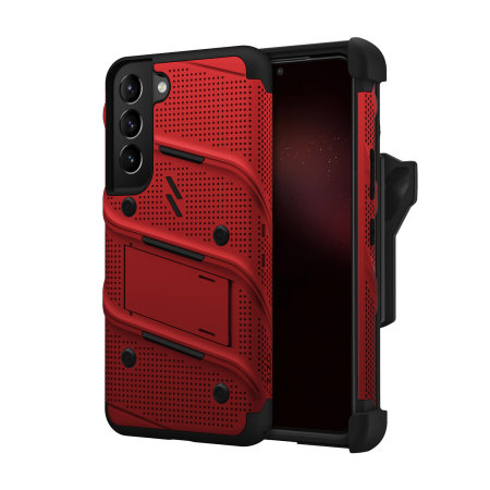 Zizo Bolt Red Case & Screen Protector - For Samsung Galaxy S22