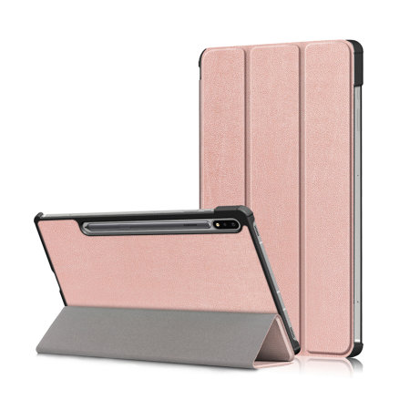 Olixar Rose Gold Leather-Style Case - For Samsung Galaxy Tab S8