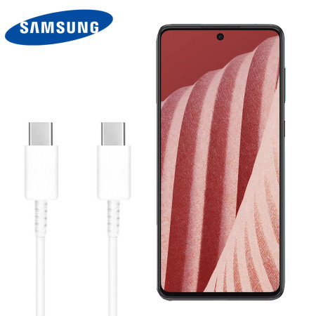 Official Samsung White USB-C to USB-C PD Cable - 1m - For Samsung Galaxy A73