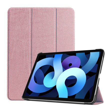 Olixar Rose Gold Leather-Style Stand Case - For iPad Air 5 10.9" 2022
