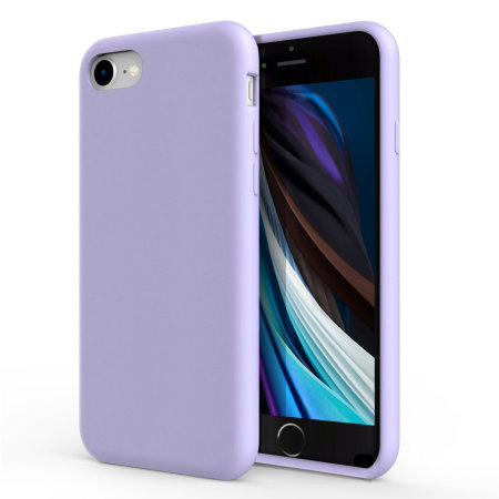 Olixar Soft Silicone Protective Lilac Case - For iPhone SE 2022
