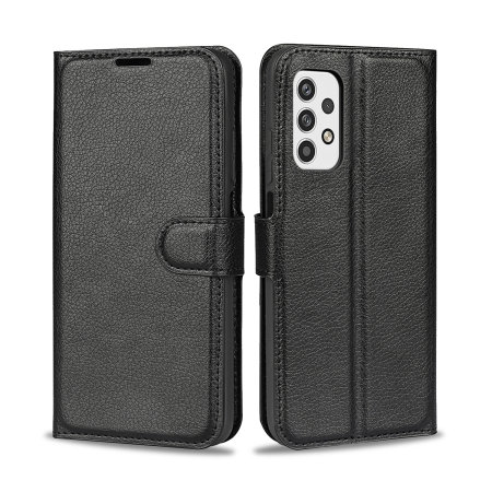 Olixar Leather-Style Stand Black Wallet Case - For Samsung Galaxy A23