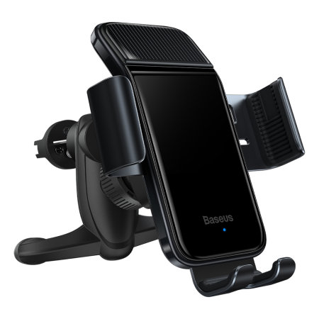 Baseus Smart Solar Powered Wireless Vent Car Phone Mount - Black