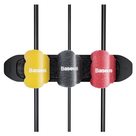 Baseus Hook And Loop Cable Organizer Clips - Black