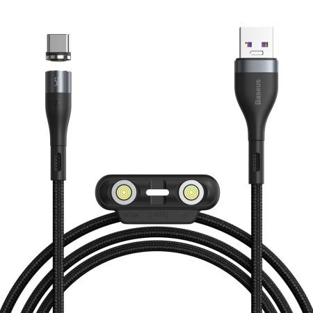 Baseus 3-in-1 Magnetic USB-A To USB-C/Micro-USB/Lightning 1m Cable - Black