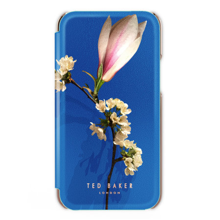 Ted Baker Harmony Blue Folio Case With Mirror - For iPhone 12