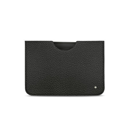 Noreve Grained Black Leather Pouch With Apple Pencil Slot - For Apple iPad Air