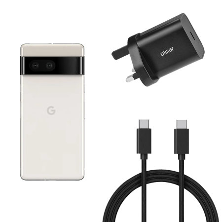 Olixar 18W USB-A Fast Charger & USB-A to C Cable - For Google Pixel 7