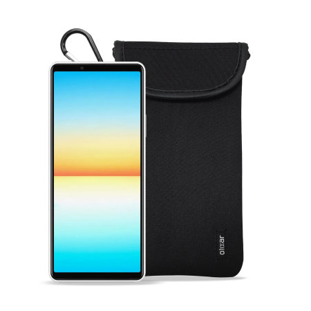 Olixar Neoprene Black Pouch with Card Slot - For Sony Xperia 10 IV