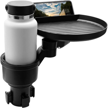 Macally Black Car Mount Table Tray With Cup Holder And Phone Slot