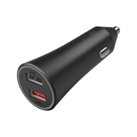 Official Xiaomi Black 37W USB-A Dual Port Car Charger