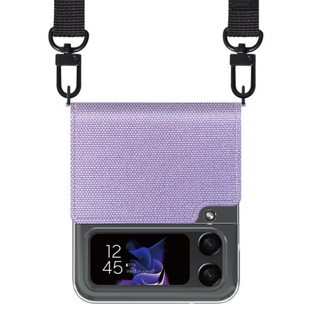 Araree Canvas Diary Purple Case With Adjustable Shoulder Strap