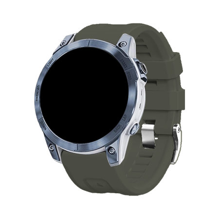 Olixar Garmin Watch Green 22mm Silicone Strap - For Garmin Watch Fenix 7