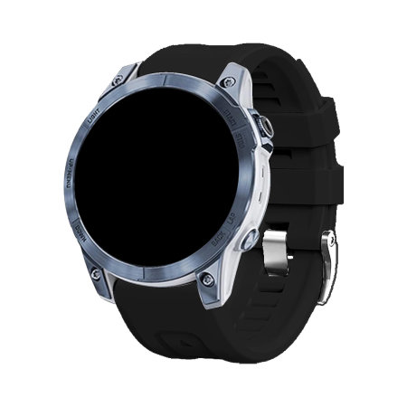 Olixar Garmin Watch Black 22mm Silicone Strap - For Garmin Watch Forerunner 255