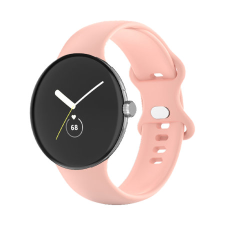 Olixar Pink Soft Silicone Sport Strap Small - For Google Pixel Watch